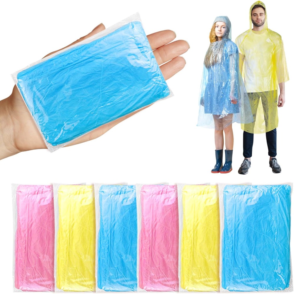Emergency Poncho Rain - twoworld 30 Pcs Disposable Rain Ponchos