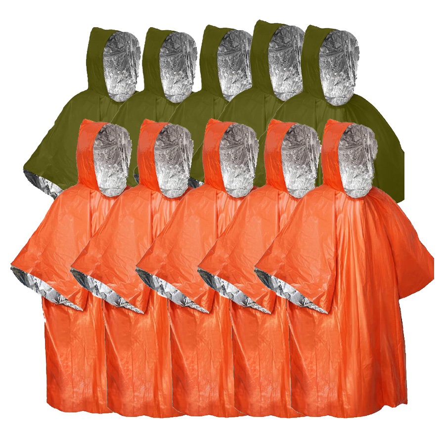 3/5-Pack Emergency Poncho Set  - Emergency Poncho Rain avaliação e preço