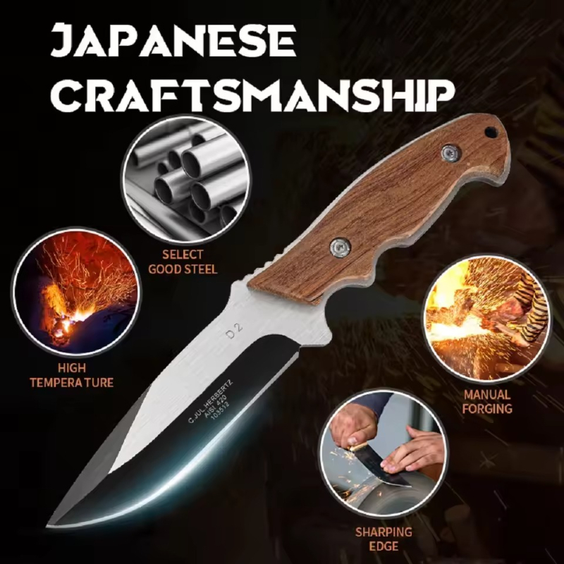 1PC Stainless Steel Kitchen Kn - Bushcraft Knife Fixed avaliação e preço