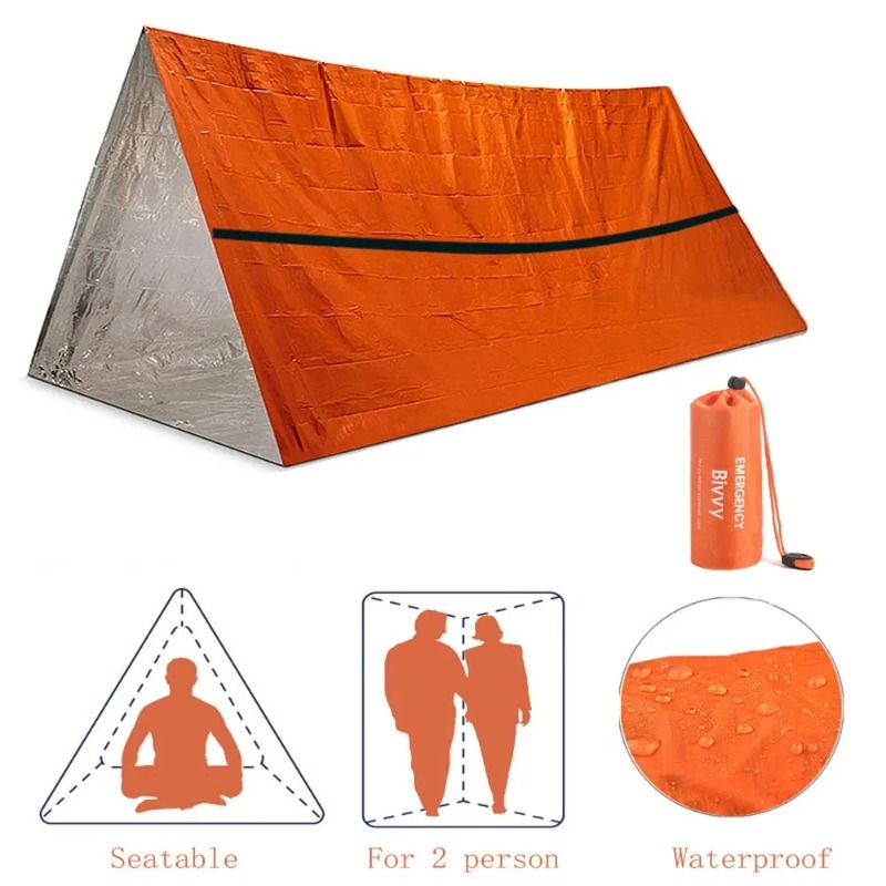 2 Person Emergency Shelter Biv - Emergency Mylar Tent avaliação e preço