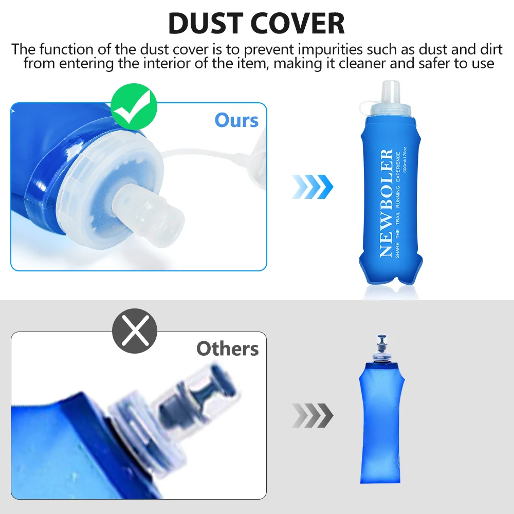 NEWBOLER 300/500ML Water Bottl - Water Bag Collapsible avaliação e preço