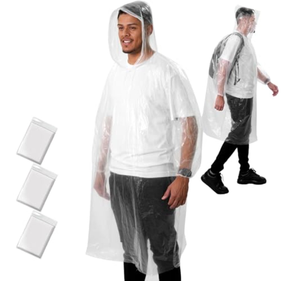 ANYOO Disposable Rain Poncho f - Emergency Poncho Rain avaliação e preço