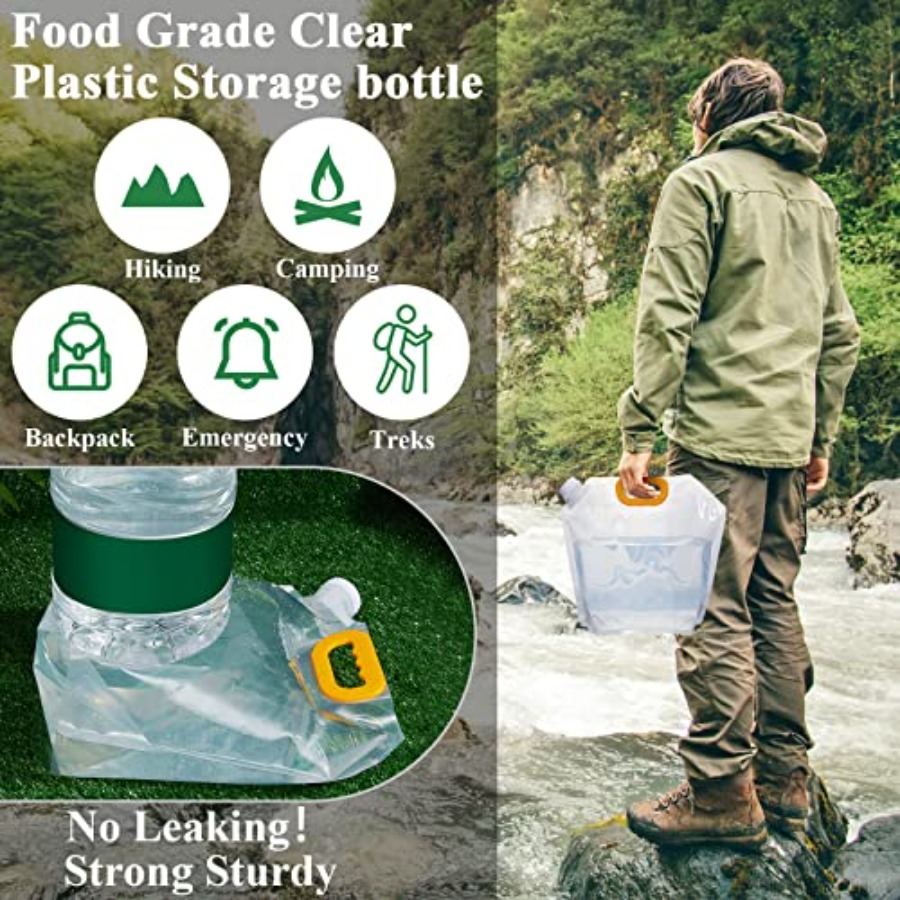 12 Pack 1.3 Gallon Collapsible - Water Bag Collapsible avaliação e preço
