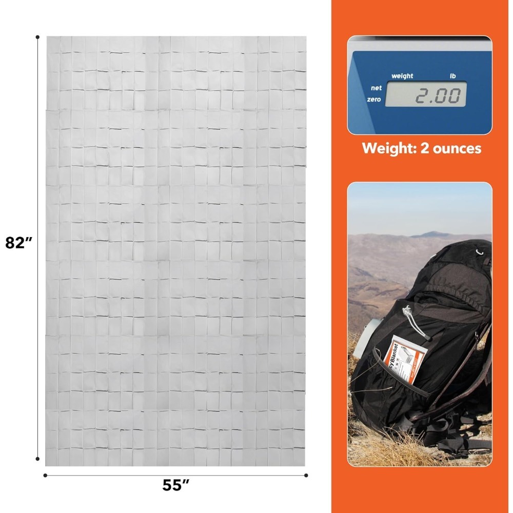 6 Pack Emergency Mylar Blanket - Survival Blanket Reflective avaliação e preço