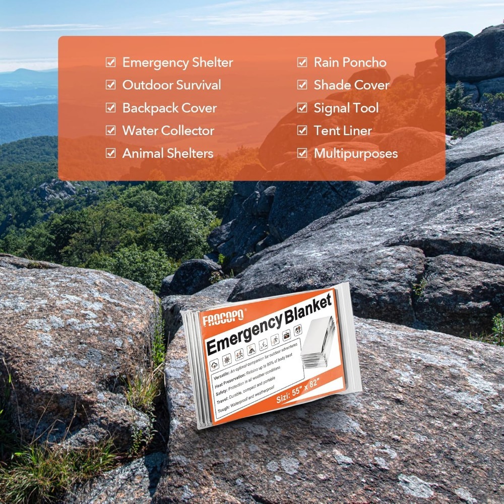 6 Pack Emergency Mylar Blanket - Survival Blanket Reflective avaliação e preço