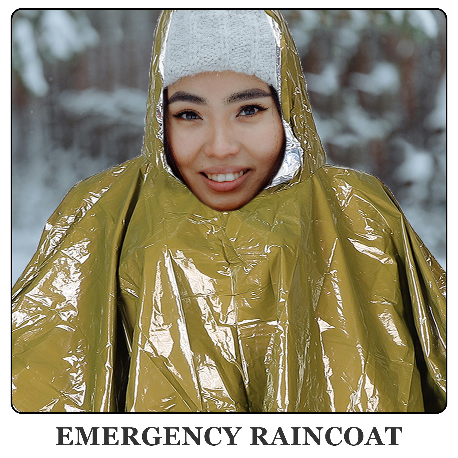 2Pcs Emergency Survival Poncho - Emergency Poncho Rain avaliação e preço