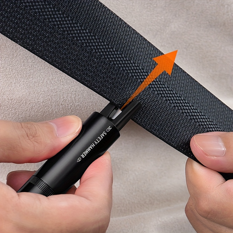 2-in-1 Car Safety Hammer with  - Rescue Rope Throw avaliação e preço