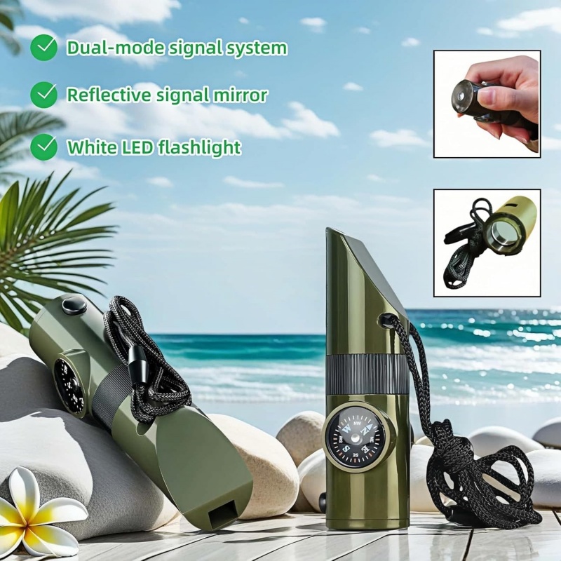 3-in-1 Emergency Whistles with - Emergency Whistle Loud avaliação e preço