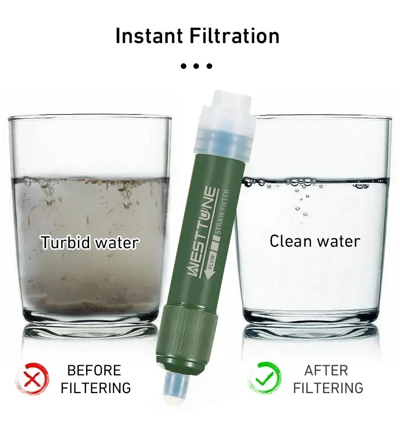 Westtune Outdoor Mini Camping  - Water Purification Straw avaliação e preço