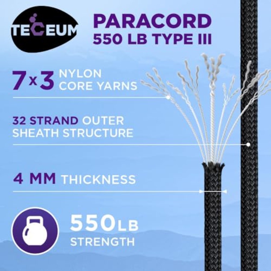 Reflective Paracord Rope 1000  - Para Cord 1000Ft avaliação e preço