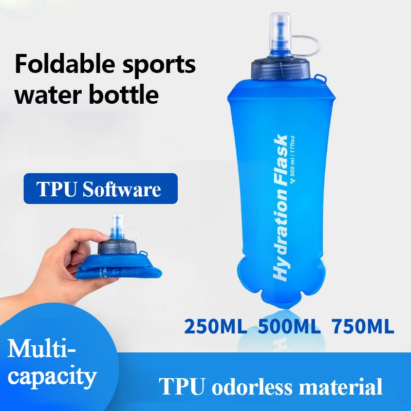 250ml 500ml 750ml Portable Fol - Water Bag Collapsible avaliação e preço
