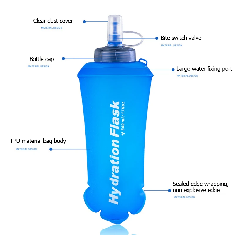 250ml 500ml 750ml Portable Fol - Water Bag Collapsible avaliação e preço