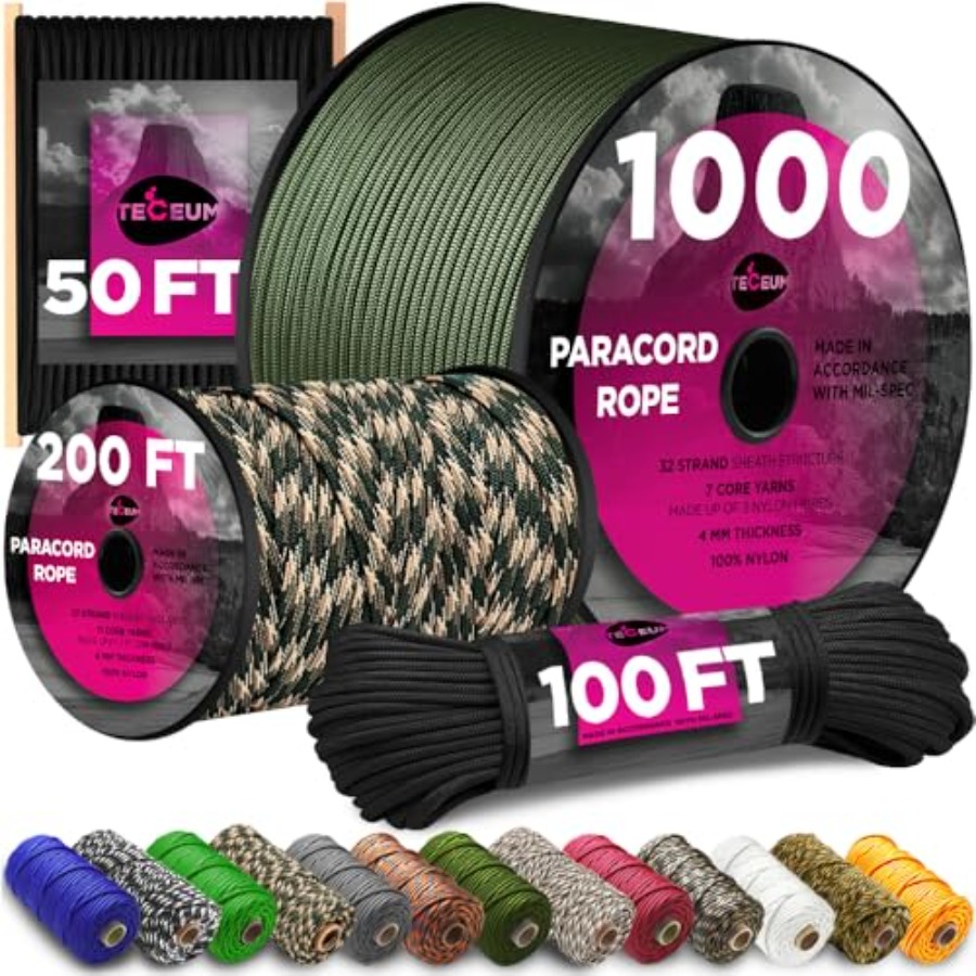 Paracord Rope 750 lb 1000ft/ 2 - Para Cord 1000Ft avaliação e preço