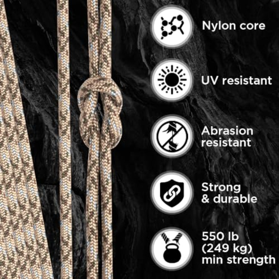 Paracord Type III 550 Desert C - Para Cord 1000Ft avaliação e preço