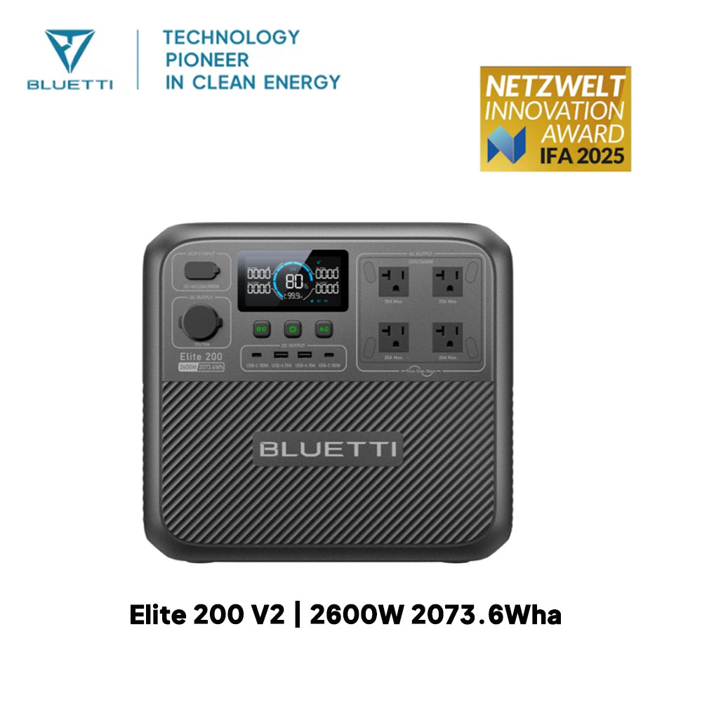【Renew】BLUETTI Elite 200 V2 Po - Solar Emergency Charger avaliação e preço