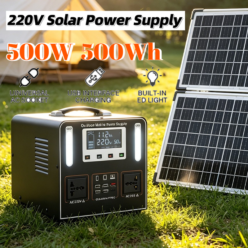500Wh 500W 220V Portable Power - Solar Emergency Charger avaliação e preço
