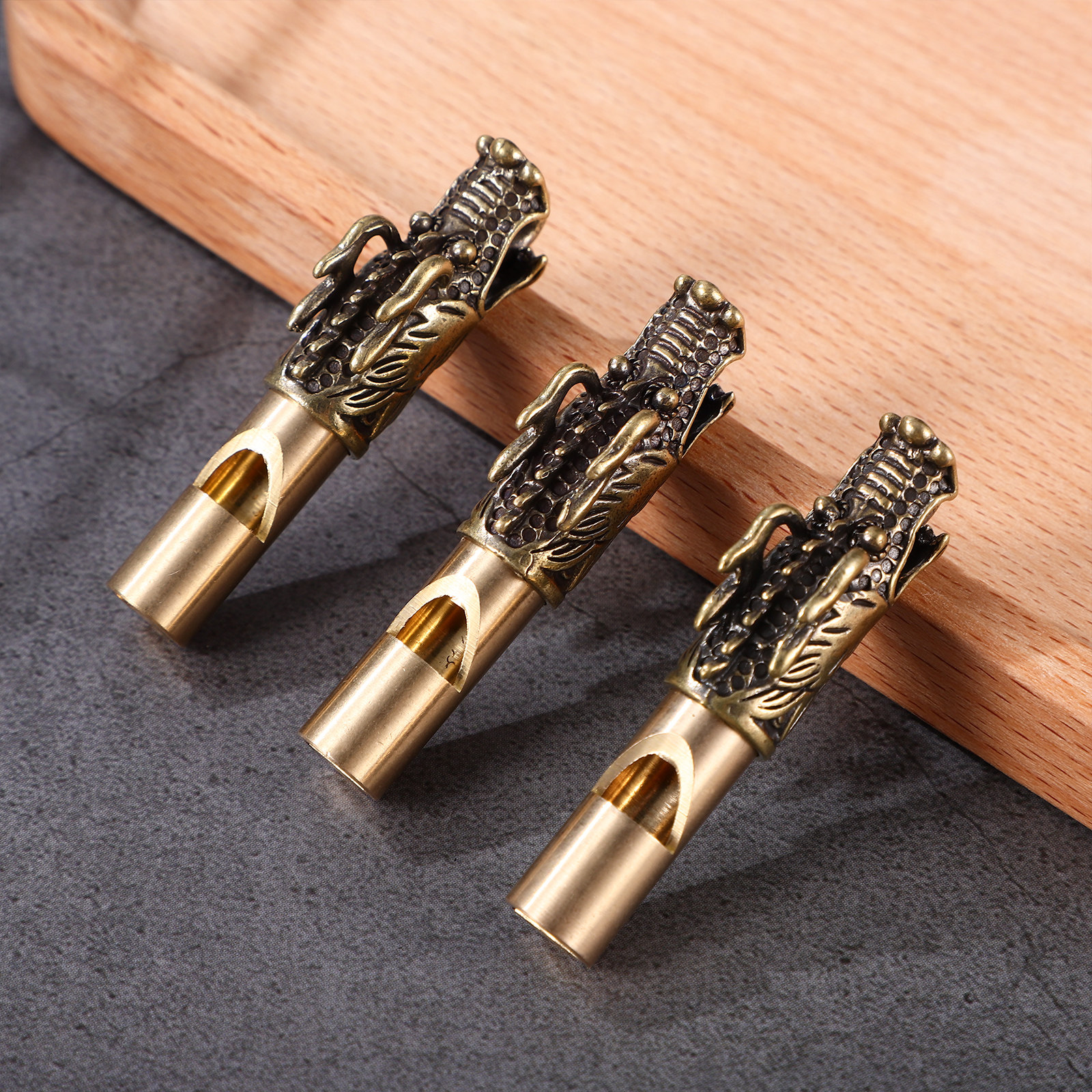 3Pcs Chinese Dragon Brass Whis - Emergency Whistle Loud avaliação e preço