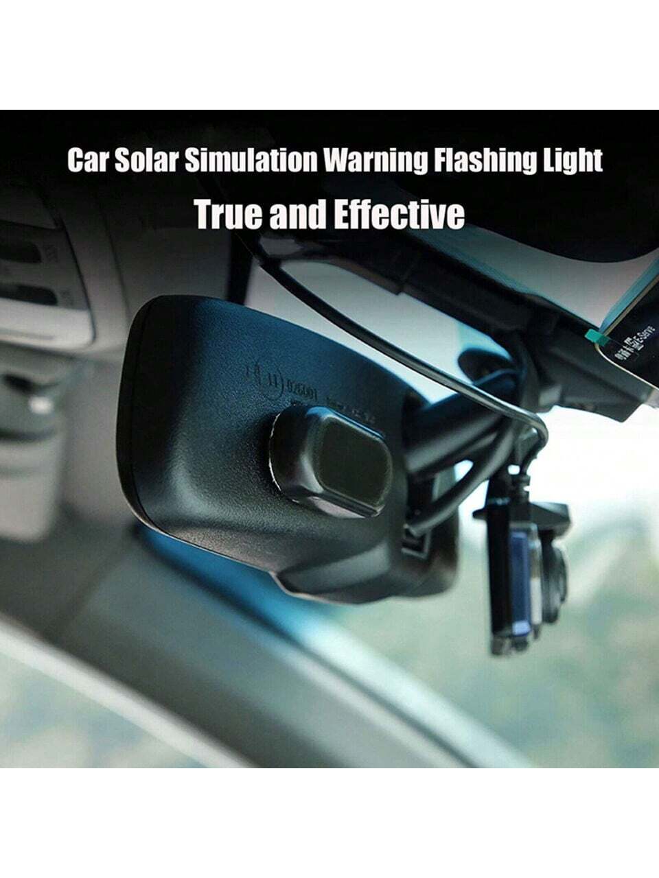 1PCS Black Shell Fake Solar Po - Sos Light Strobe avaliação e preço