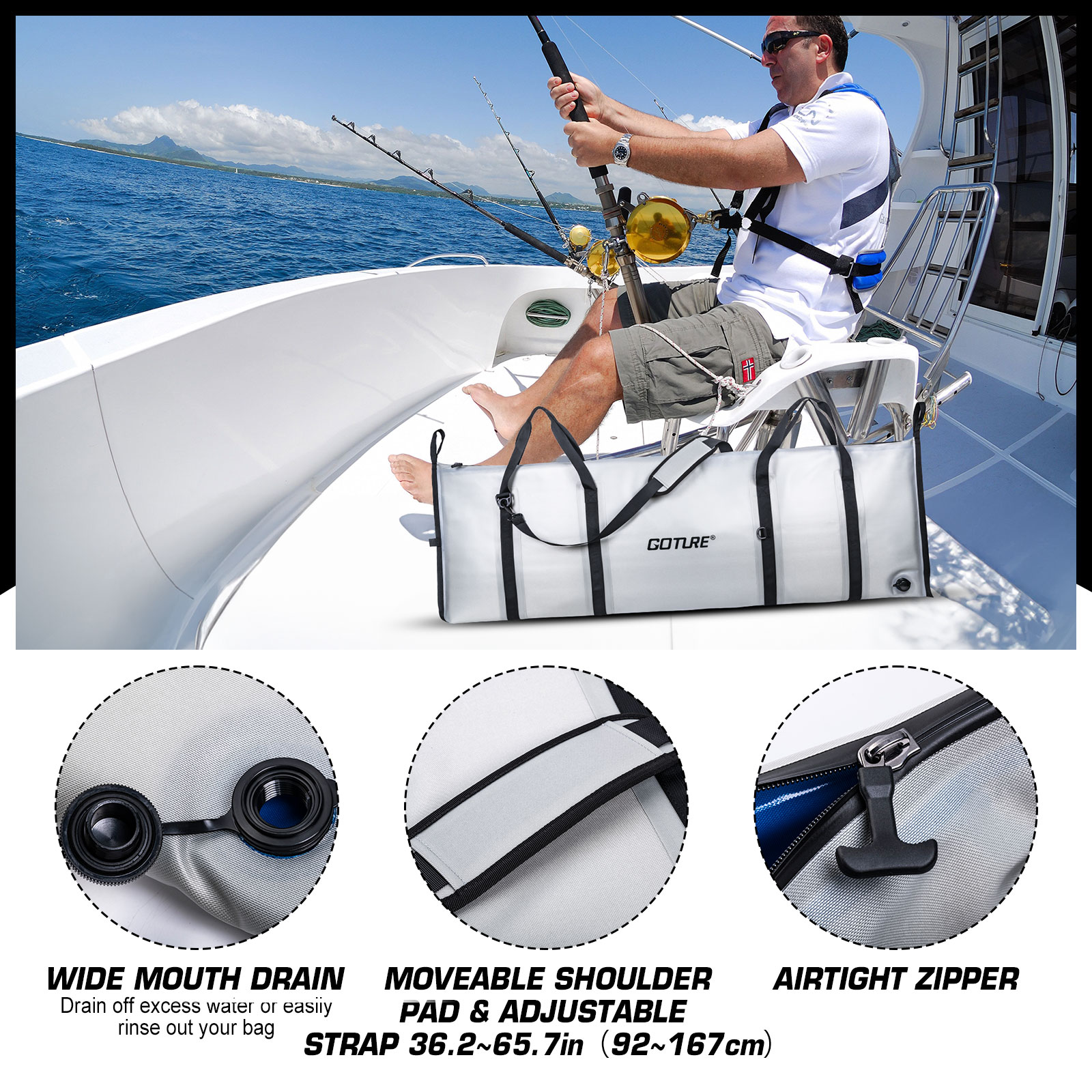 Goture Fishing Cooler Bag Live - Water Bag Collapsible avaliação e preço