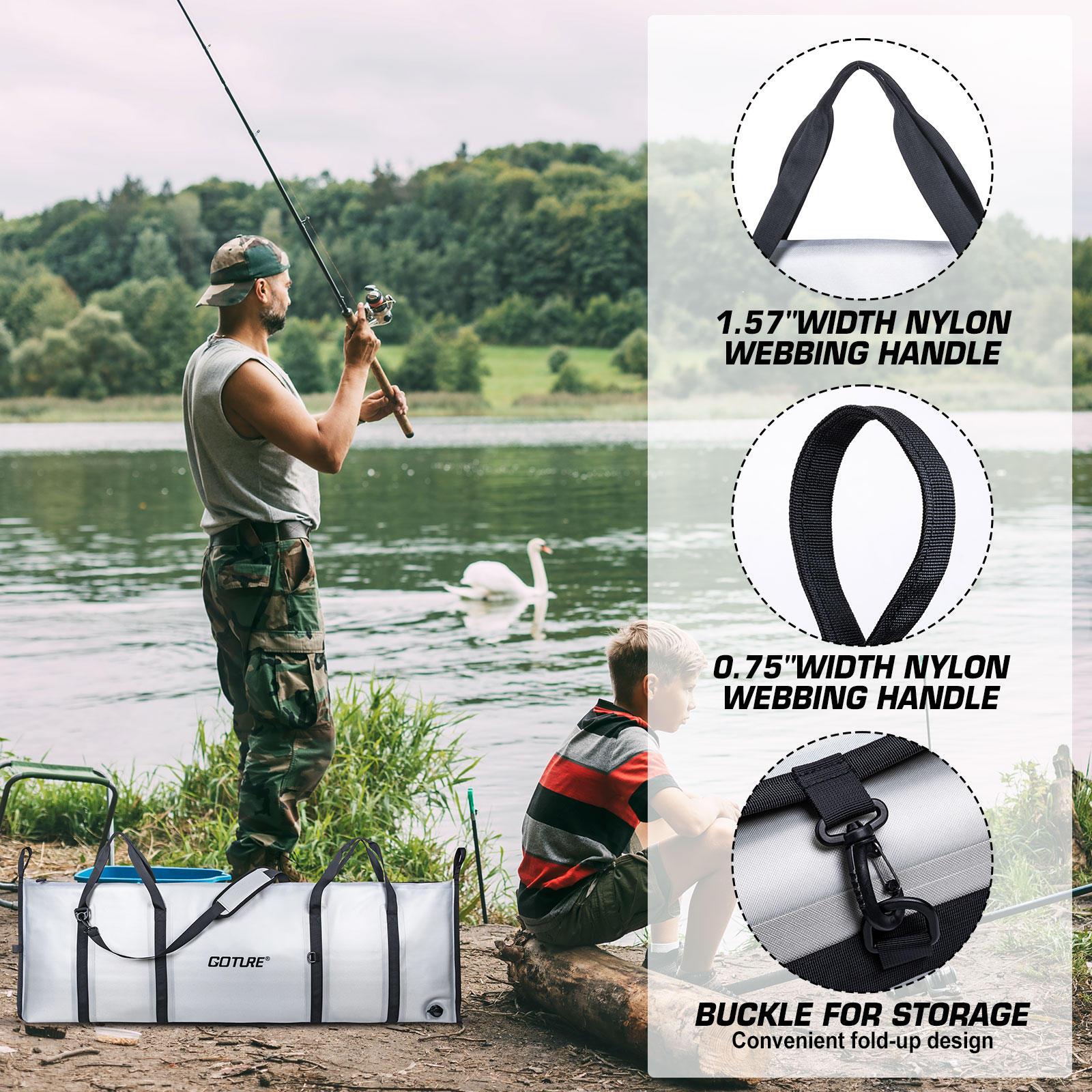 Goture Fishing Cooler Bag Live - Water Bag Collapsible avaliação e preço
