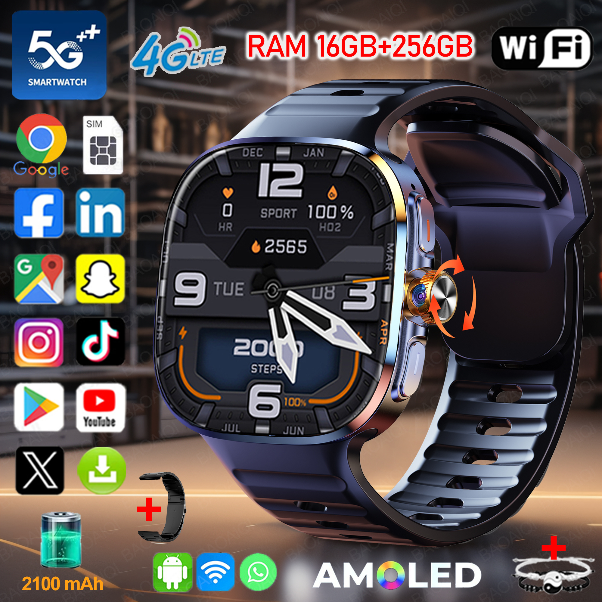New Large Screen Smartwatch 4G - Compass Lensatic avaliação e preço