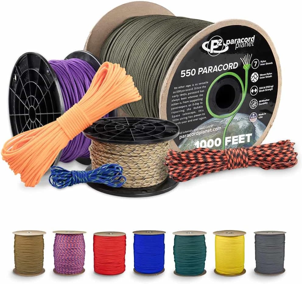 550 Paracord – 200+ Colors – 1 - Para Cord 1000Ft avaliação e preço