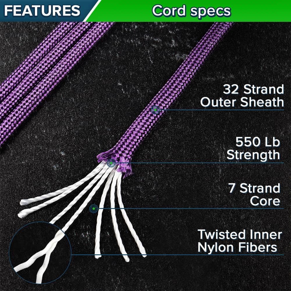 550 Paracord – 200+ Colors – 1 - Para Cord 1000Ft avaliação e preço